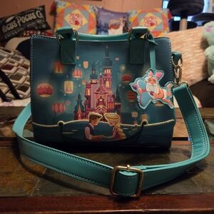 Teal Castle Print Women's Bag
